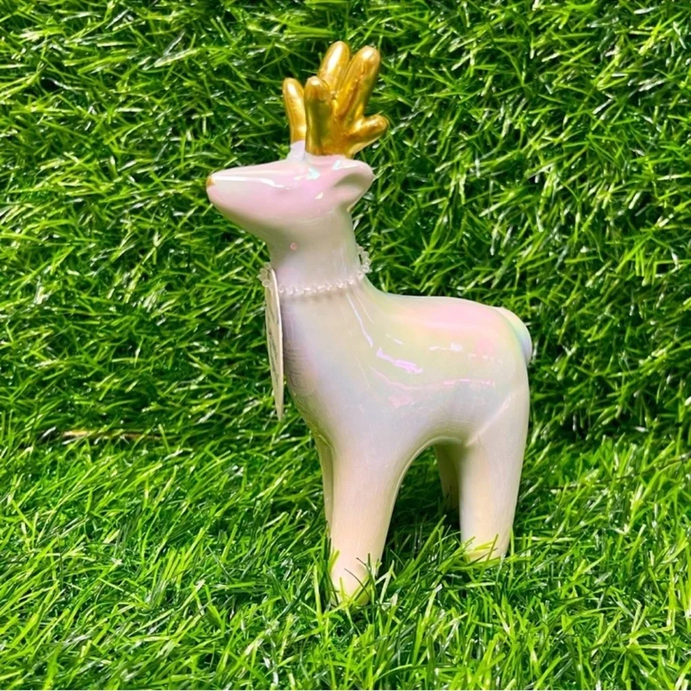 3 for $15 SALE Target Bullseye Holiday 2024 Ceramic Iridescent reindeer figural